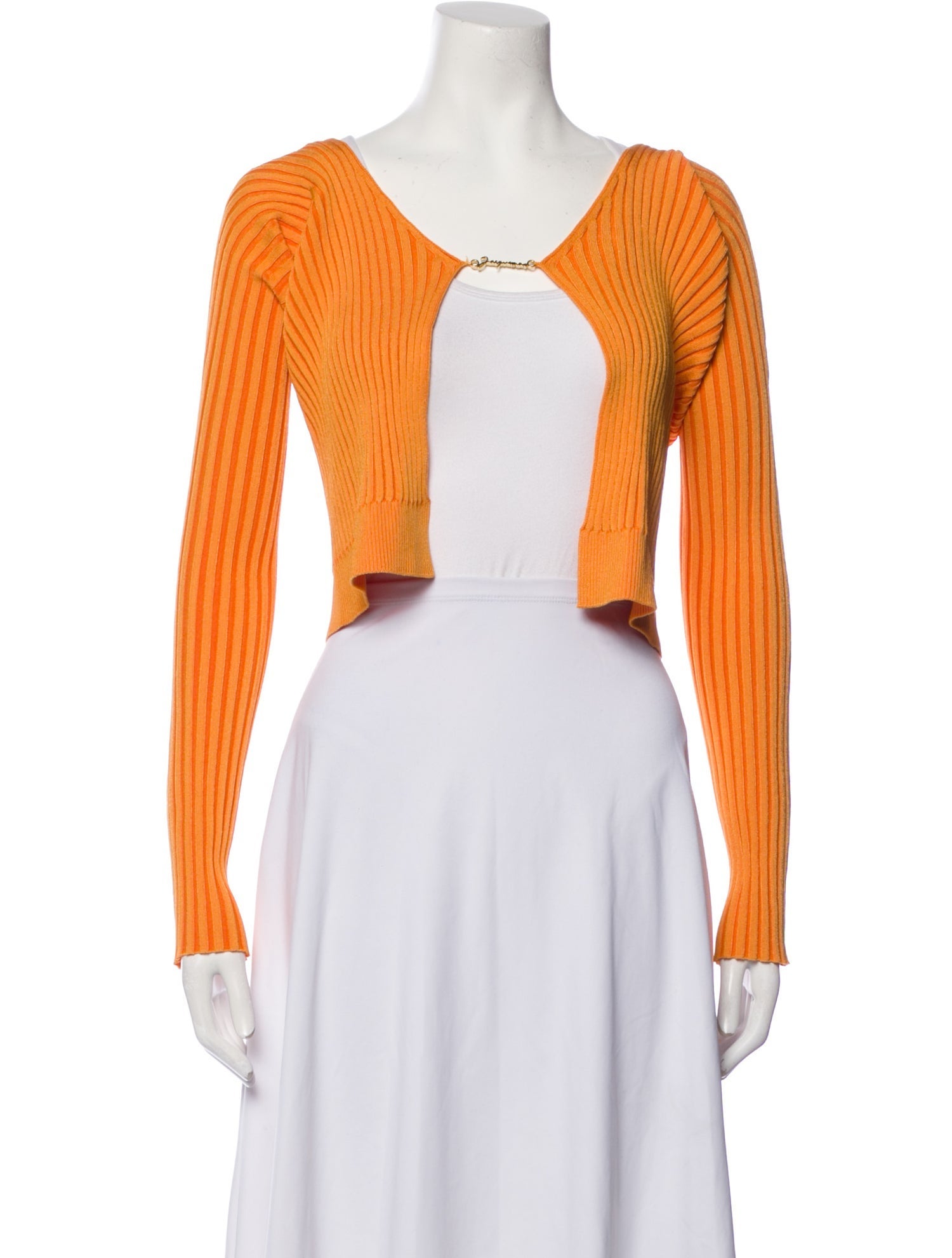 Jacquemus V-Neck Long Sleeve Crop Top w/ Tags