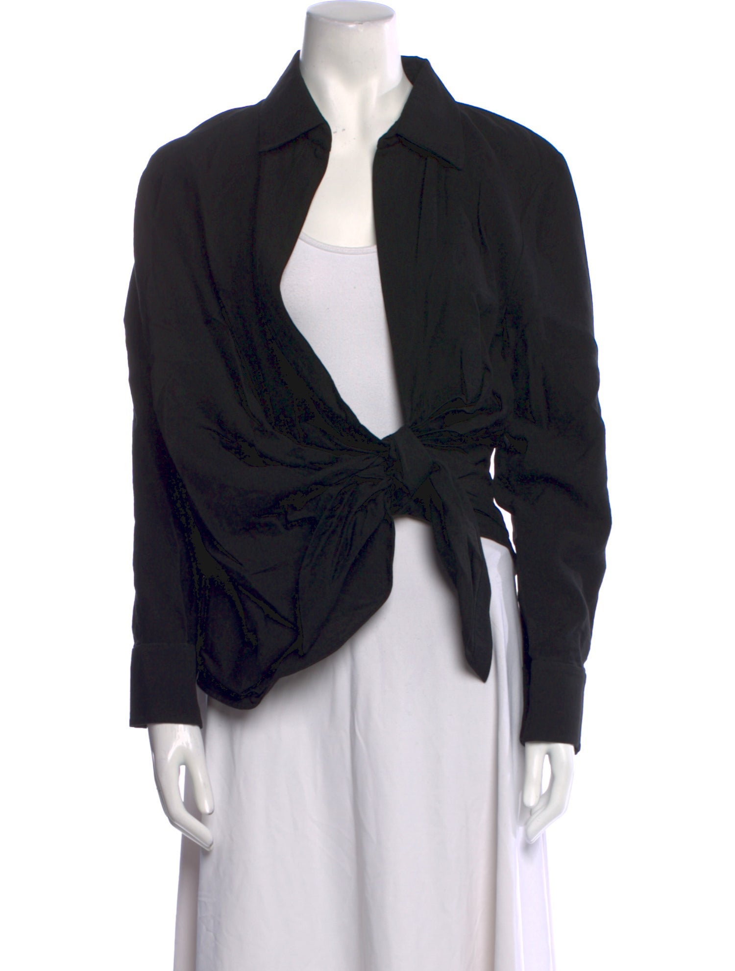 Jacquemus V-Neck Long Sleeve Button-Up Top