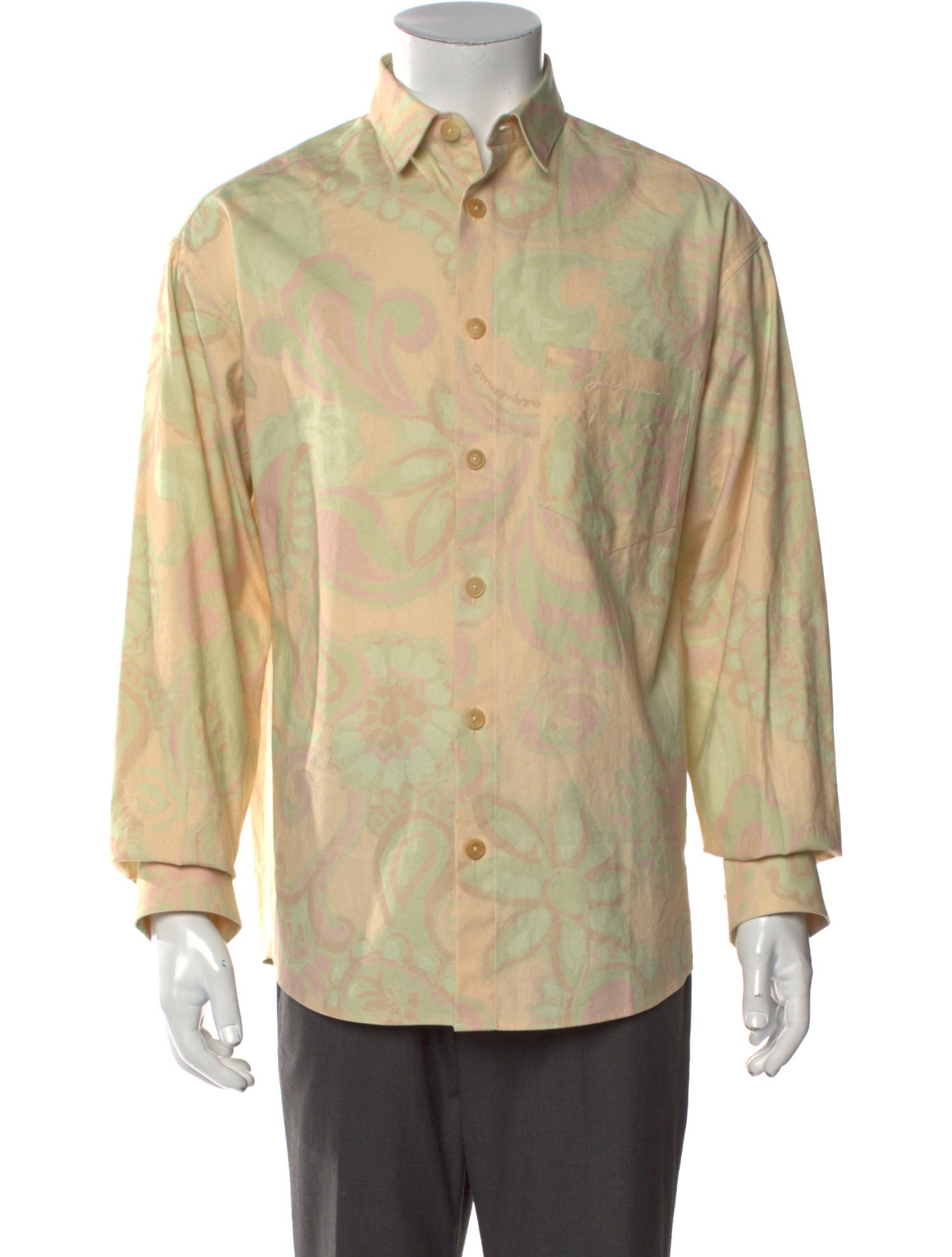 Jacquemus Floral Print Long Sleeve Dress Shirt