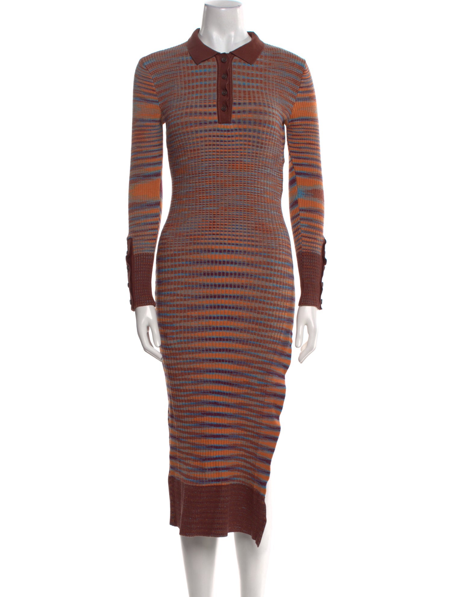 Jacquemus Striped Midi Length Dress