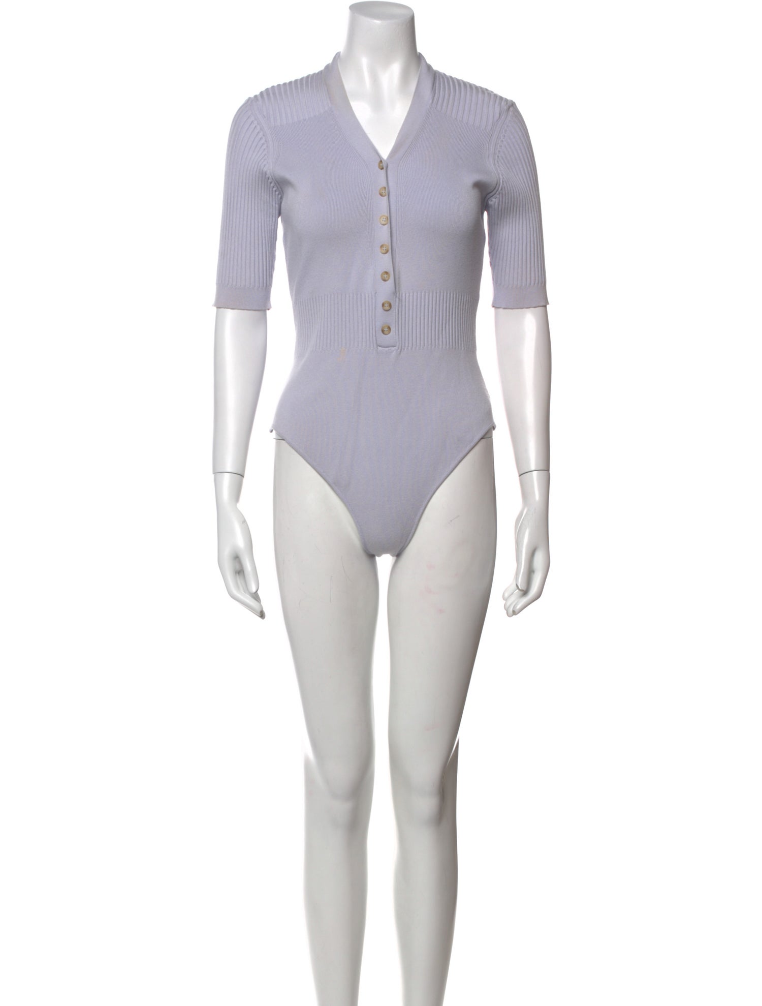 Jacquemus V-Neck Short Sleeve Bodysuit