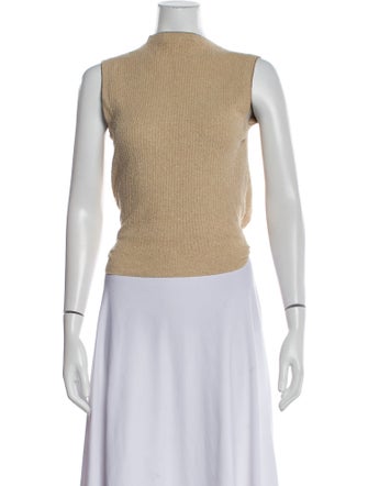 Jacquemus Mock Neck Sleeveless Crop Top