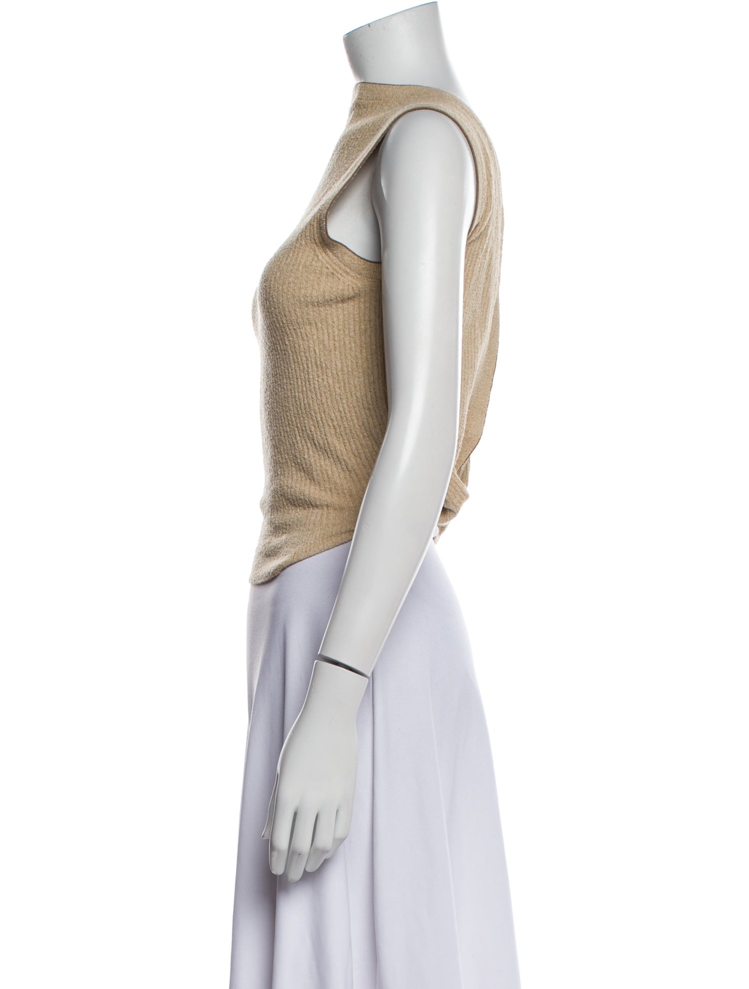 Jacquemus Mock Neck Sleeveless Crop Top