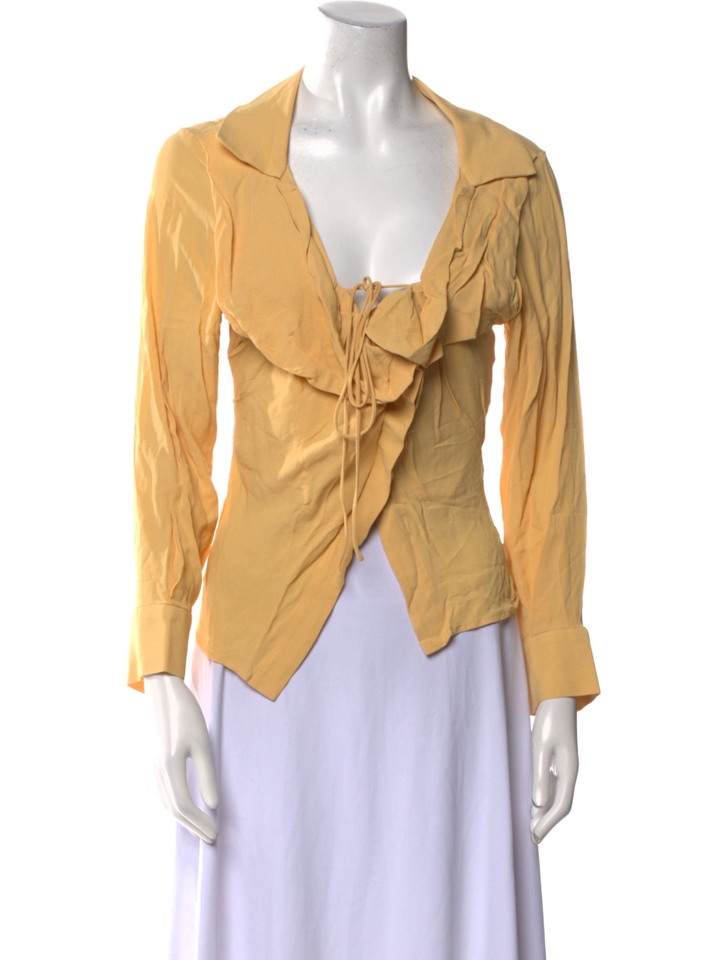 Jacquemus V-Neck Long Sleeve Blouse