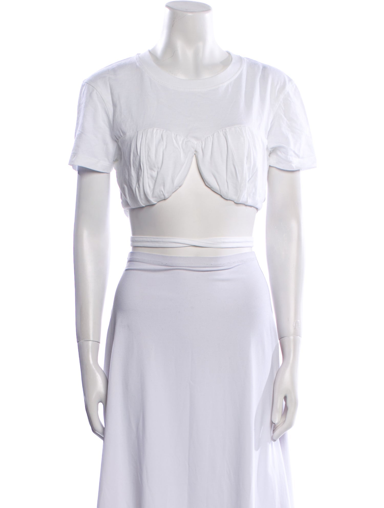 Jacquemus Crew Neck Short Sleeve Crop Top