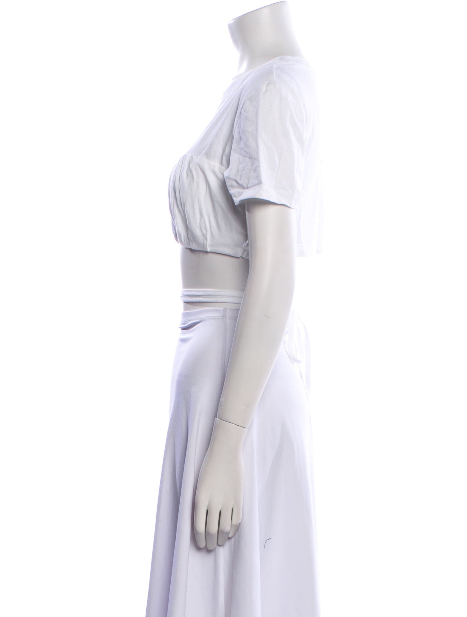 Jacquemus Crew Neck Short Sleeve Crop Top