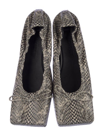 Jacquemus Snakeskin Printed Flats
