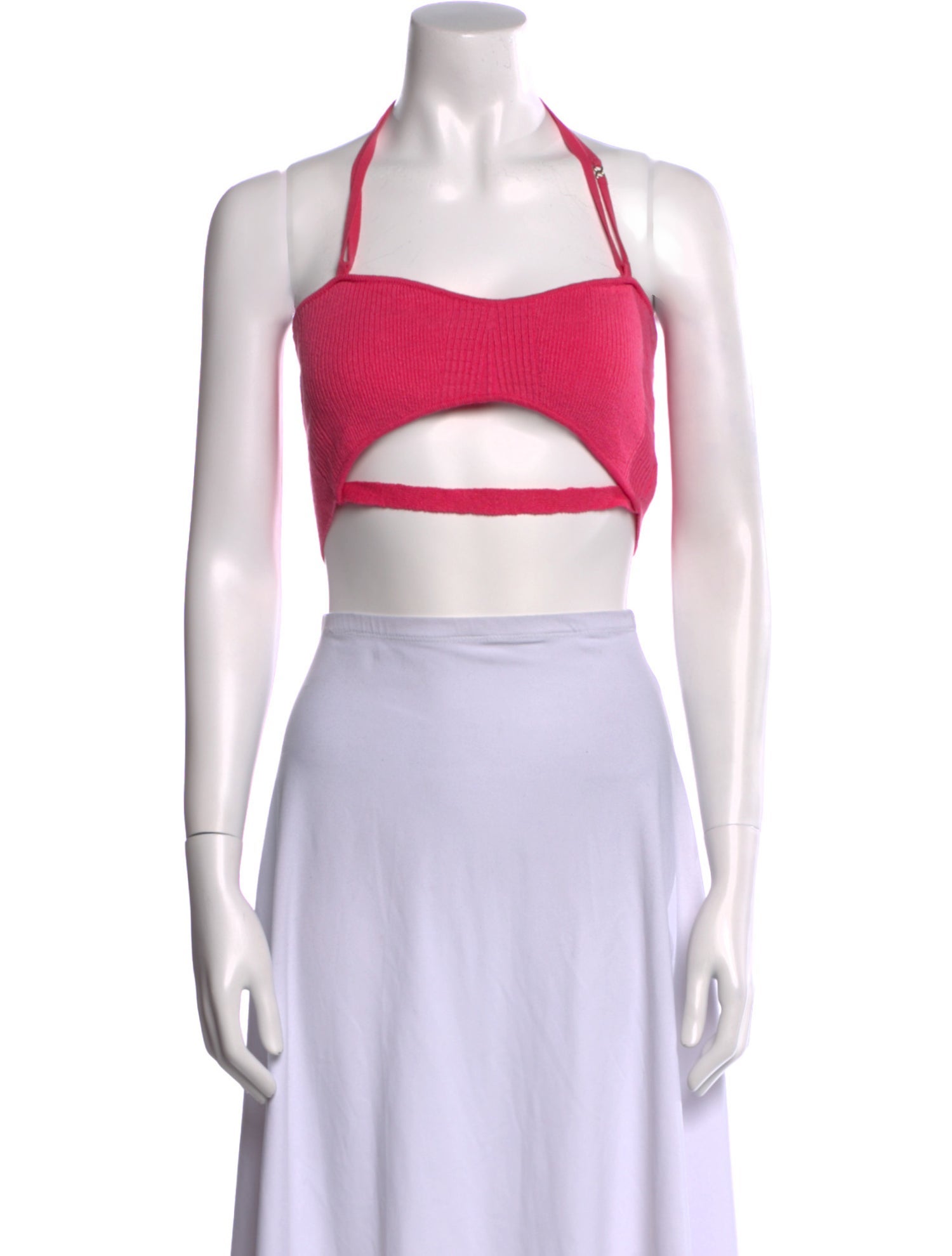 Jacquemus Linen Square Neckline Crop Top