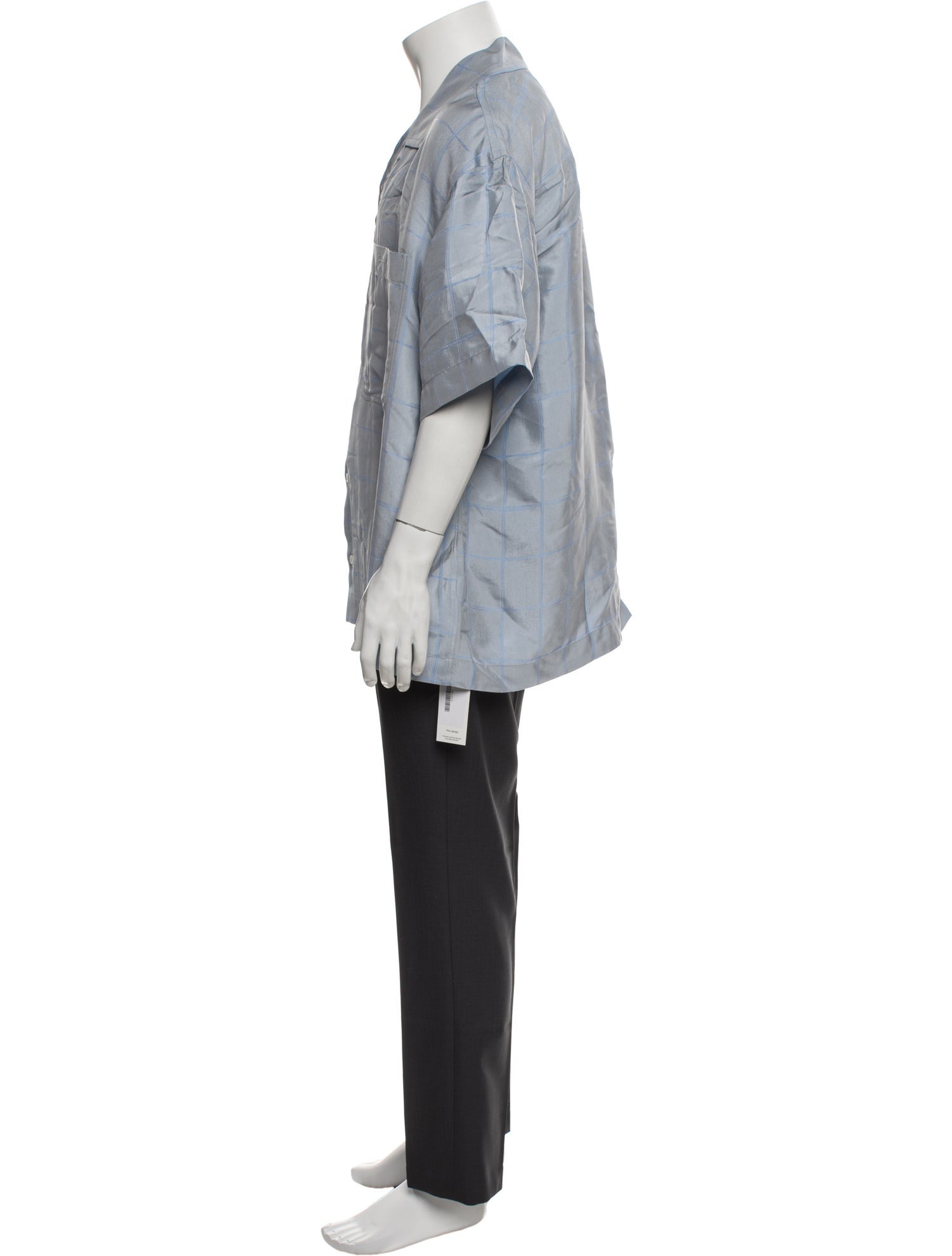 Jacquemus Plaid Print Three-Quarter Sleeve Shirt w/ Tags