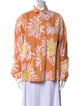 Jacquemus Floral Print Long Sleeve Button-Up Top