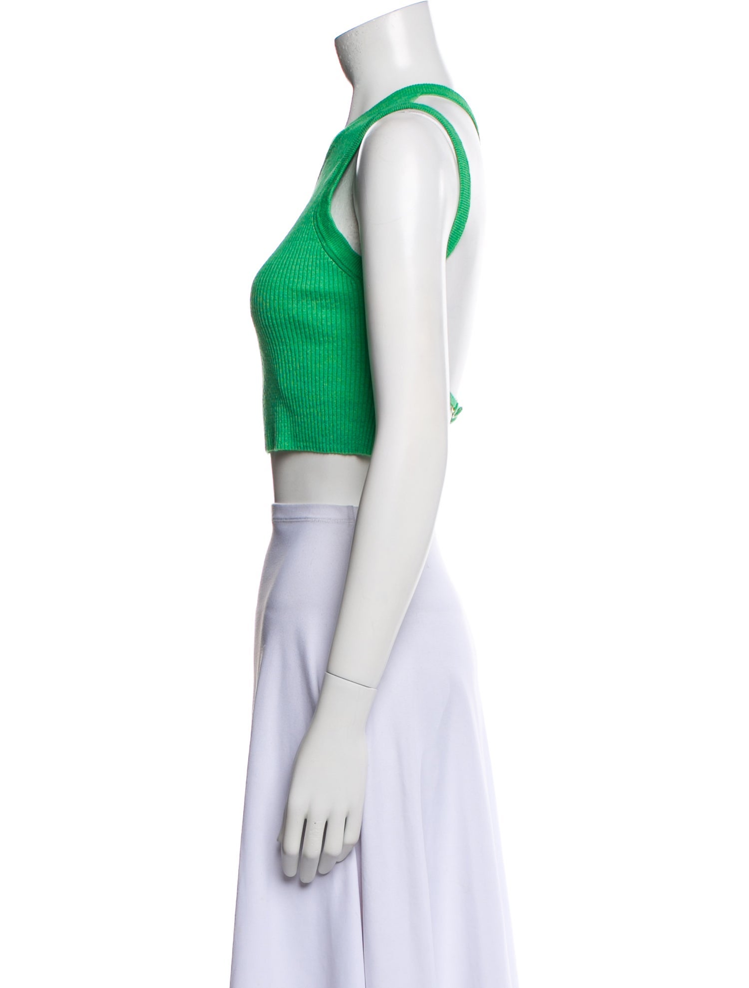 Jacquemus Linen One-Shoulder Crop Top