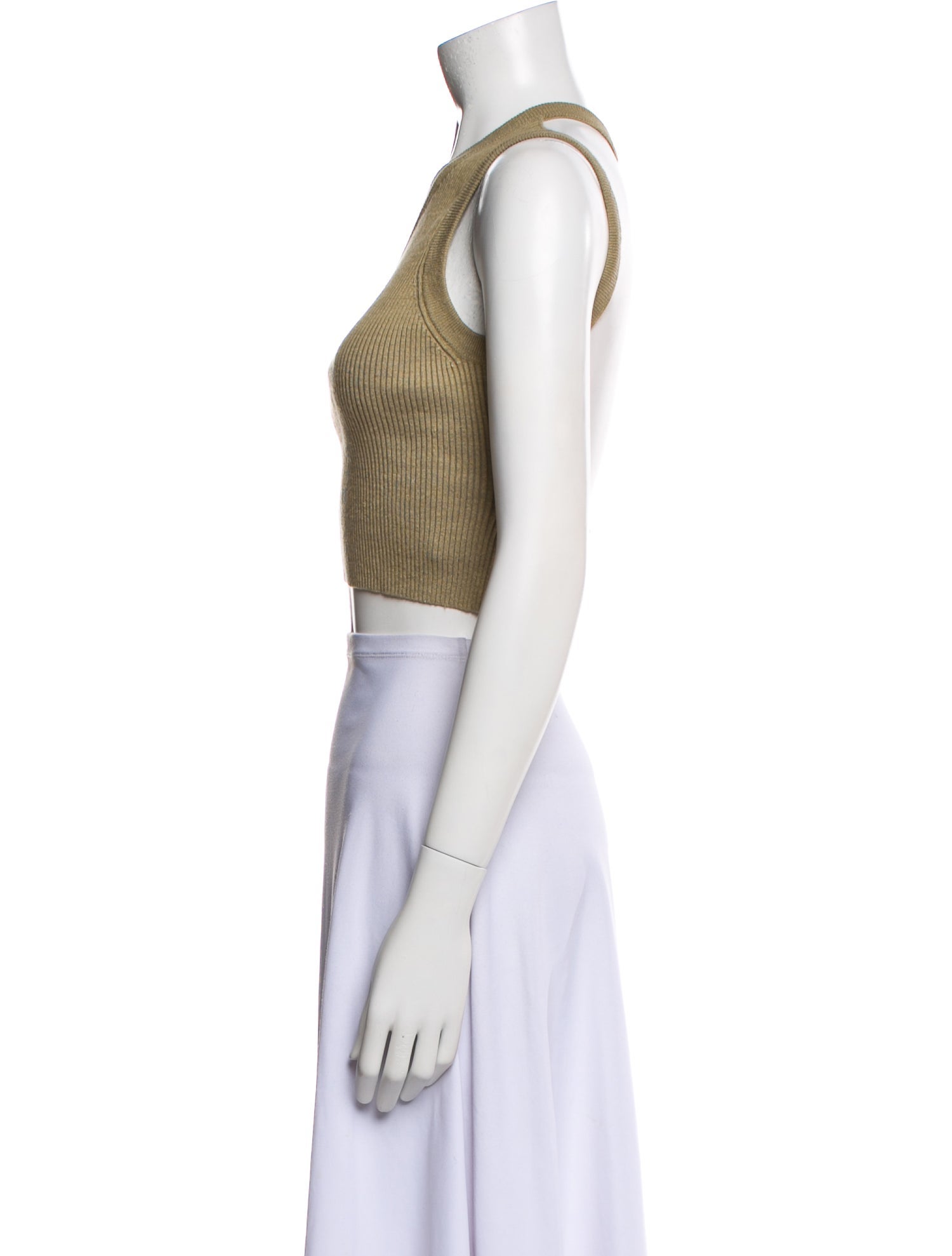 Jacquemus Linen One-Shoulder Crop Top
