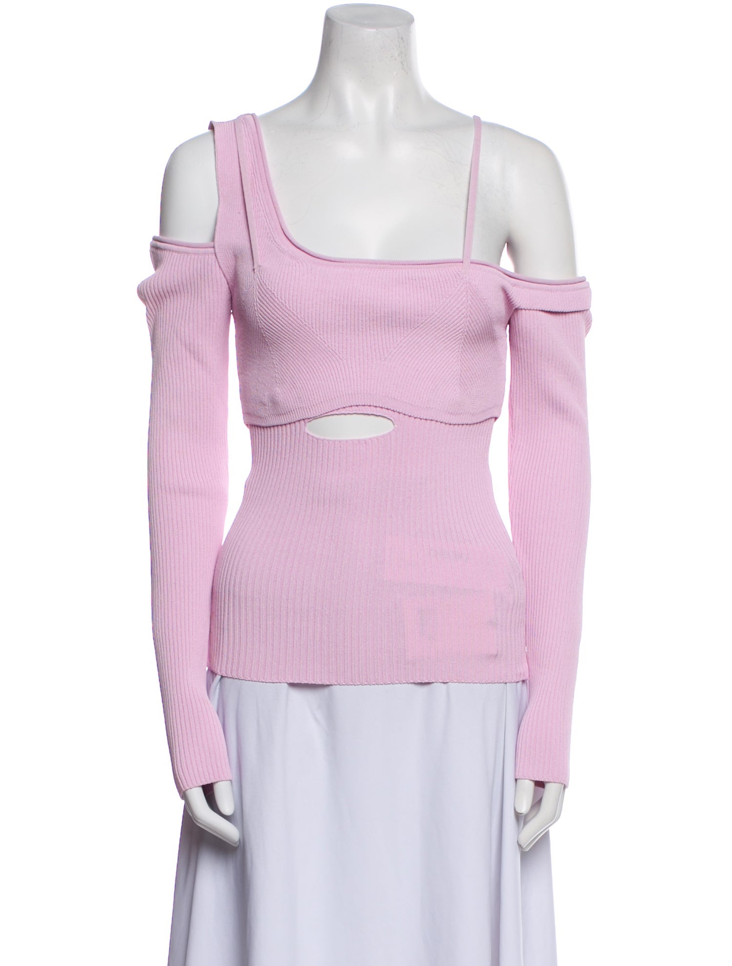 Jacquemus Square Neckline Long Sleeve Top