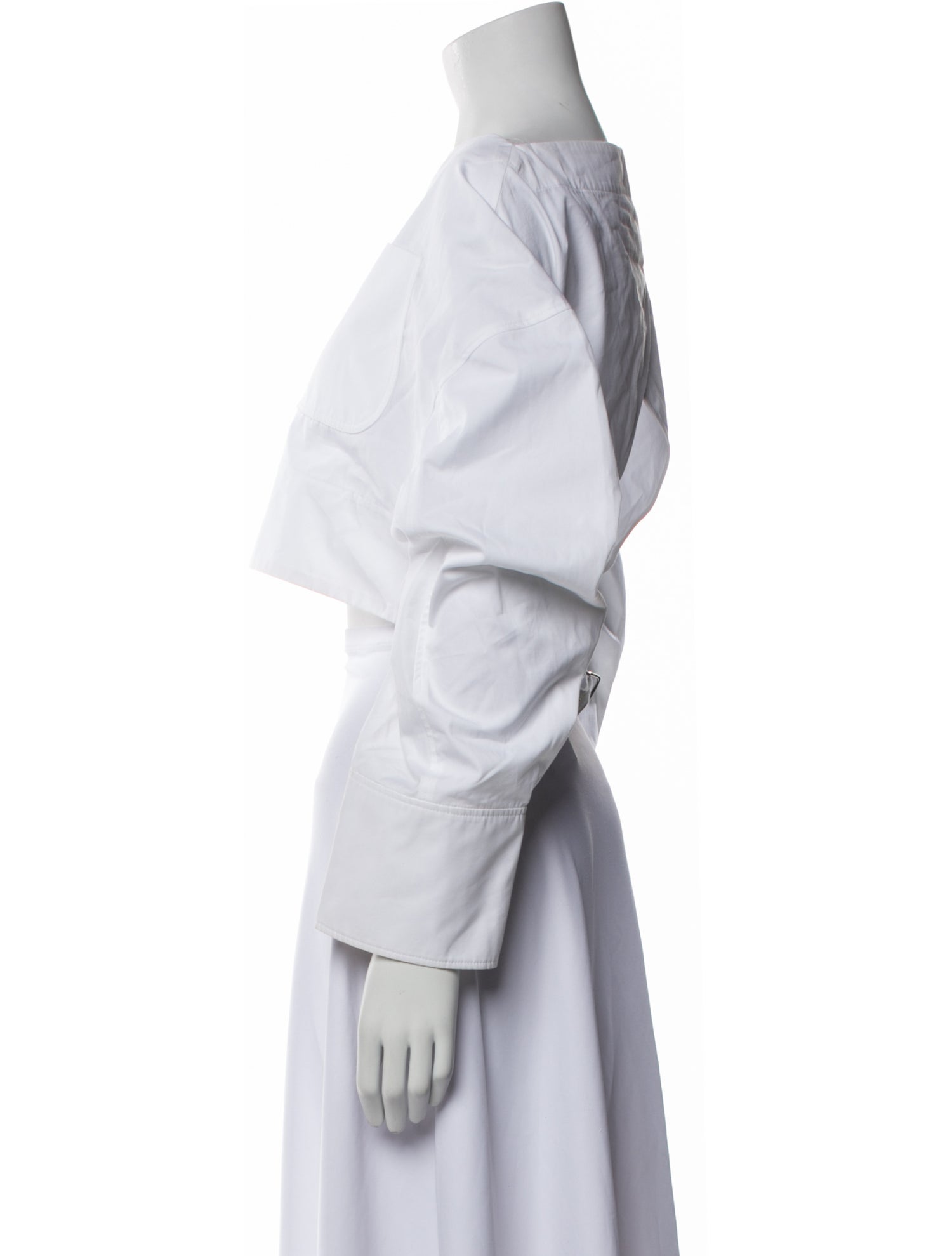 Jacquemus Off-The-Shoulder Long Sleeve Crop Top