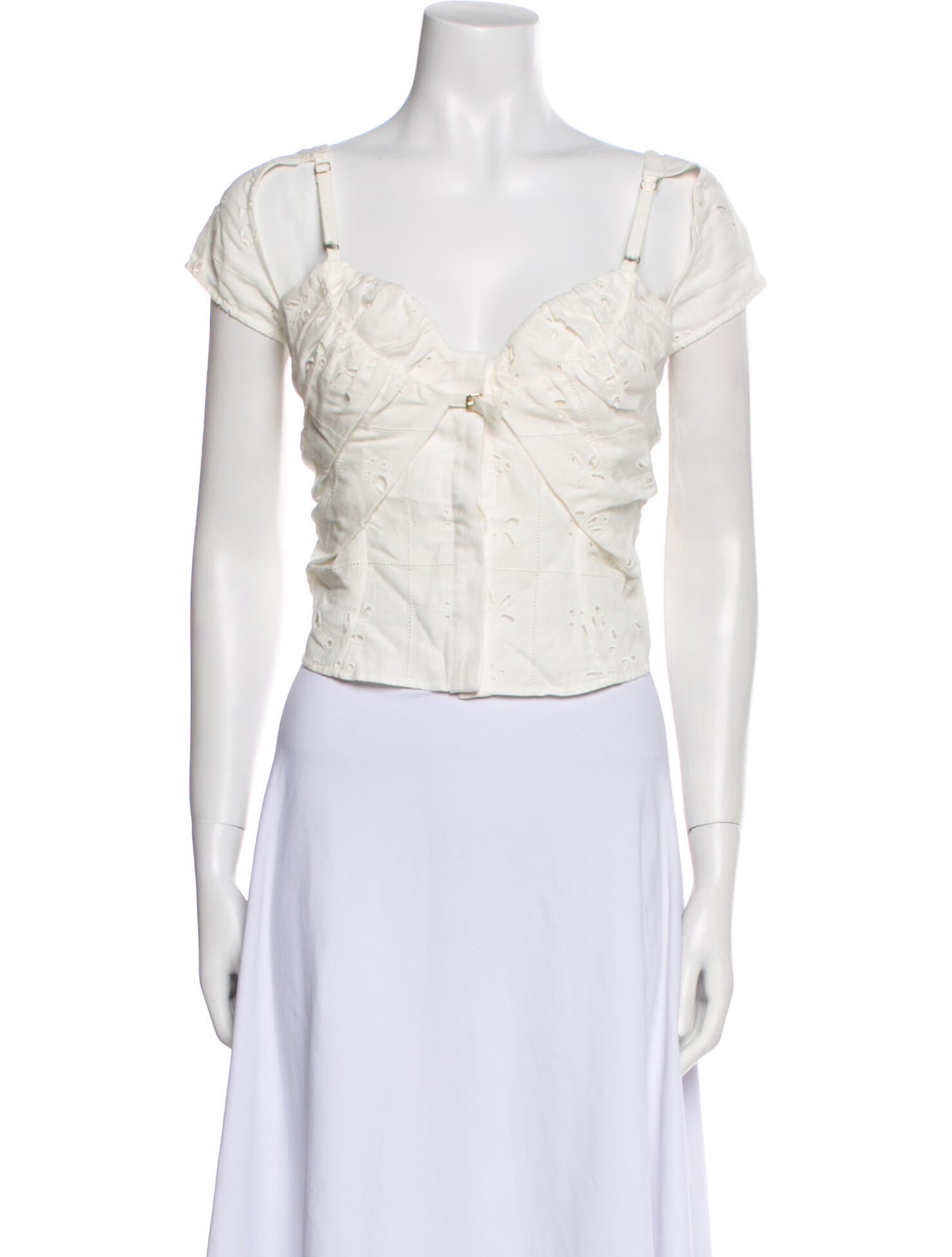 Jacquemus V-Neck Short Sleeve Crop Top w/ Tags