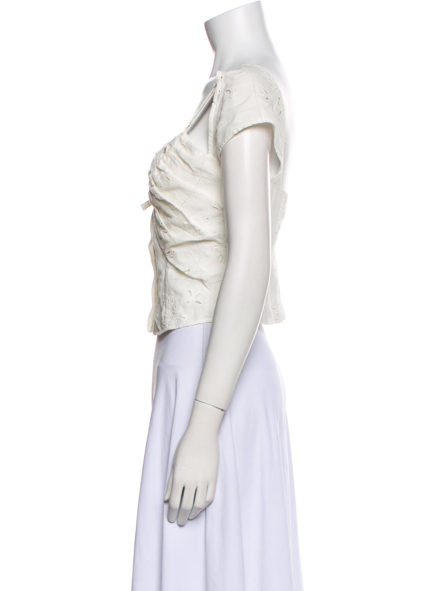 Jacquemus V-Neck Short Sleeve Crop Top w/ Tags