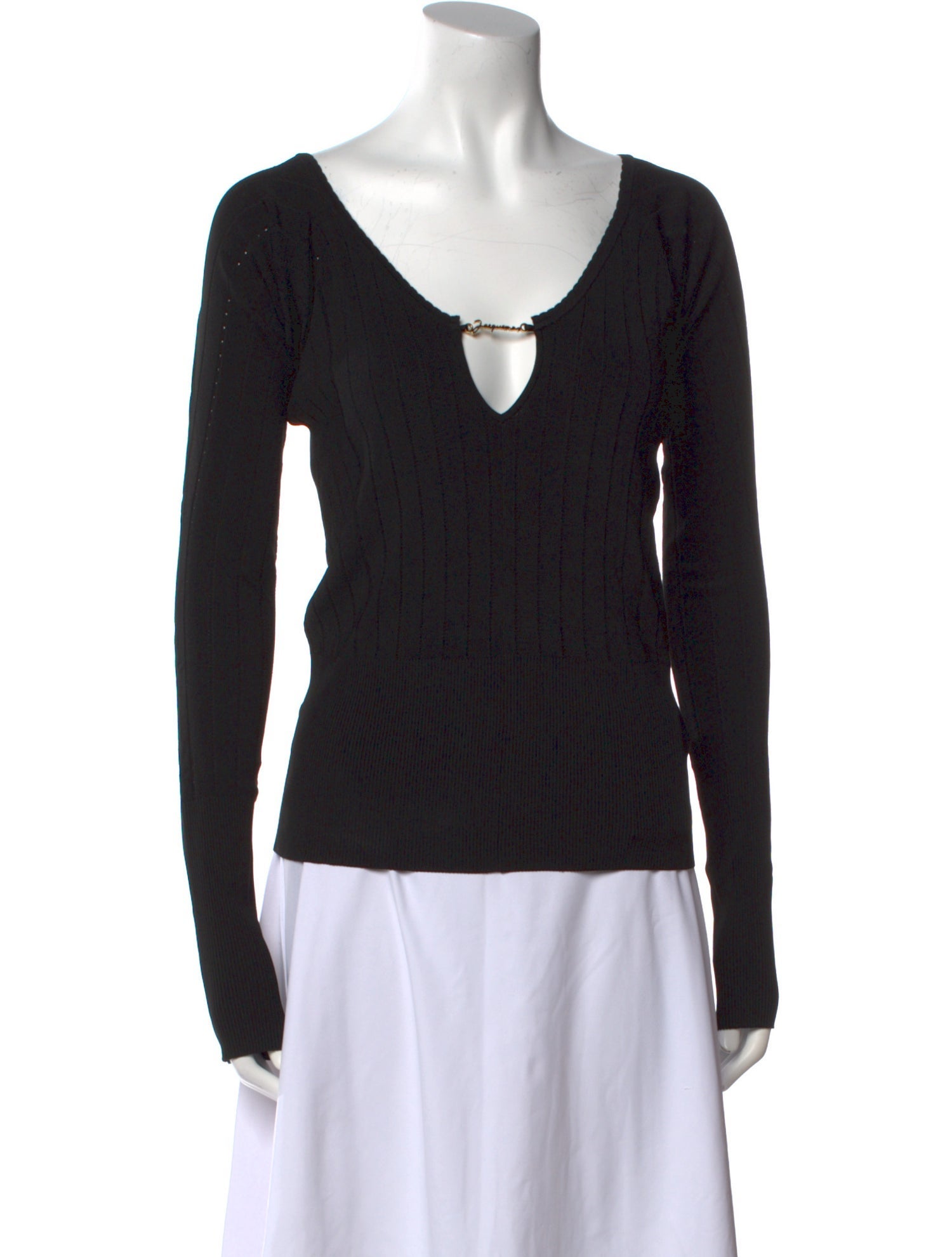 Jacquemus V-Neck Long Sleeve Top w/ Tags