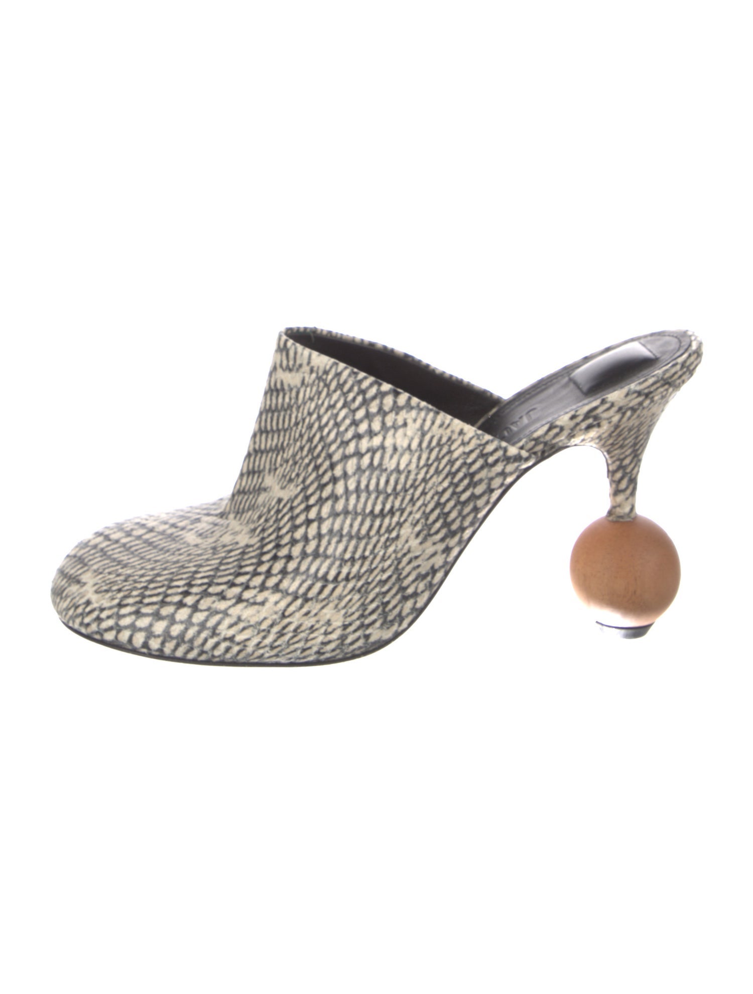 Jacquemus Leather Animal Print Mules