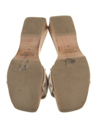 Jacquemus Leather Studded Accents Slides