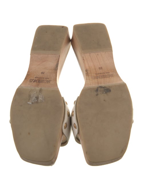Jacquemus Leather Studded Accents Slides