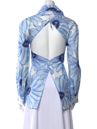 Jacquemus Printed Long Sleeve Button-Up Top
