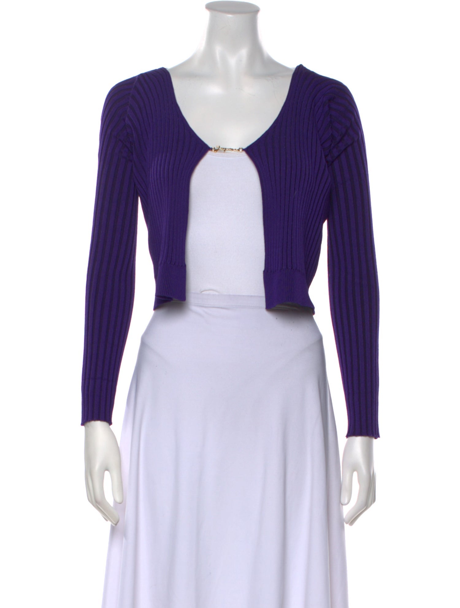 Jacquemus Scoop Neck Long Sleeve Crop Top