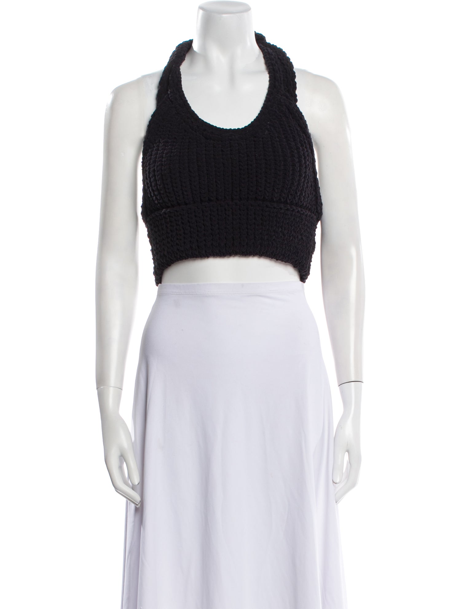 Jacquemus Scoop Neck Sleeveless Crop Top