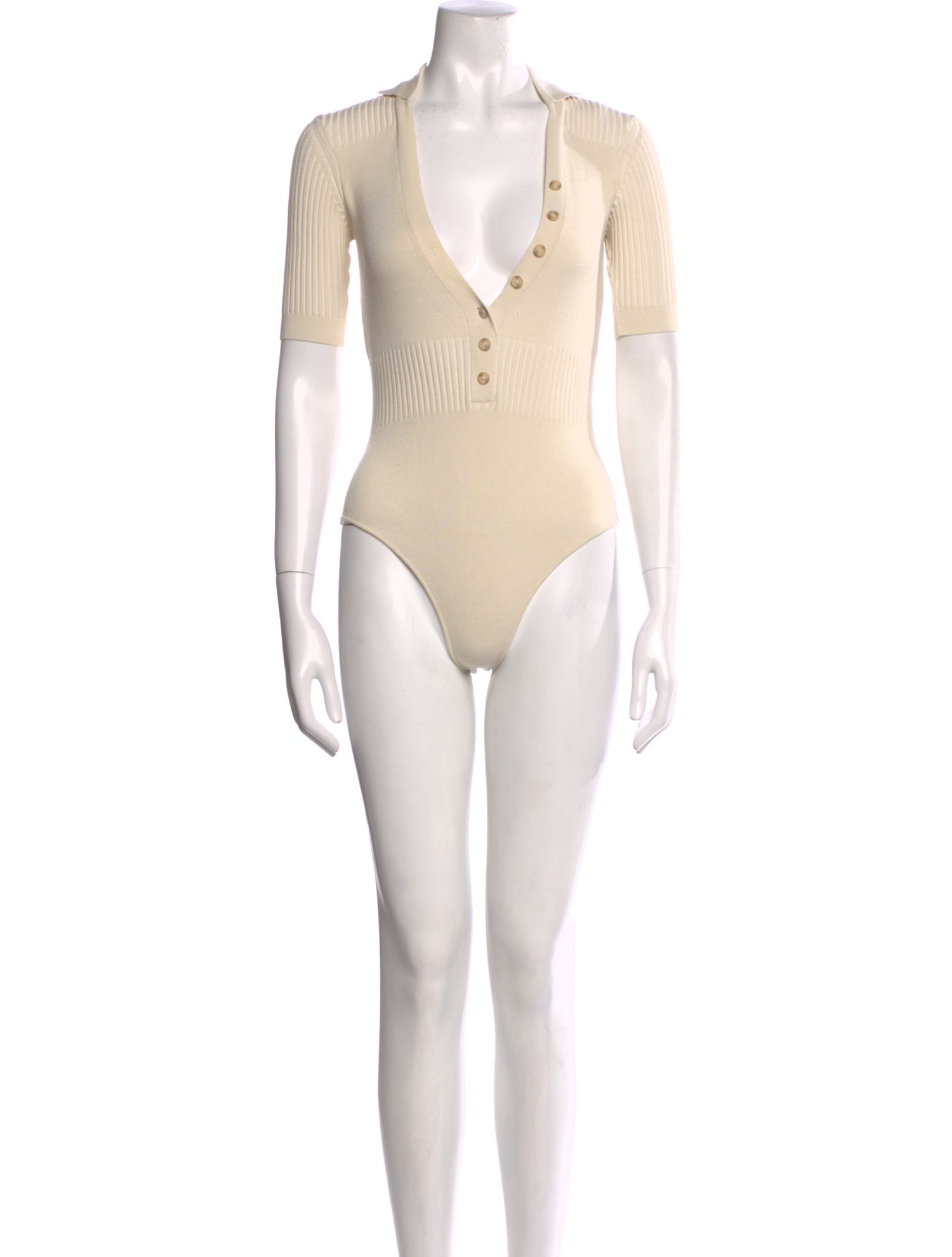 Jacquemus V-Neck Short Sleeve Bodysuit