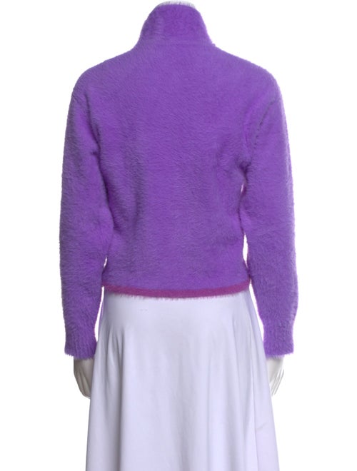 Jacquemus Faux Fur Mock Neck Crop Top