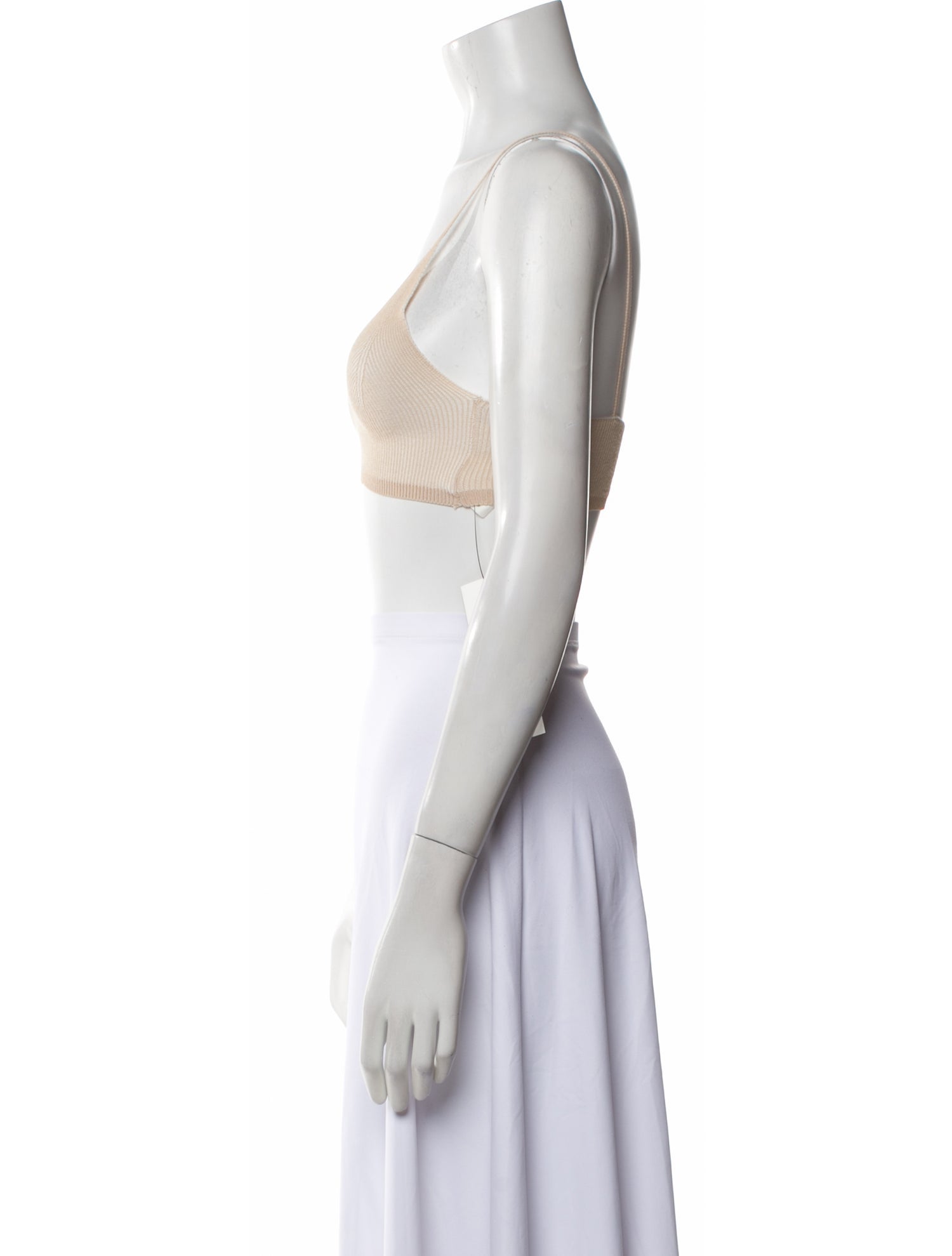 Jacquemus Scoop Neck Sleeveless Crop Top