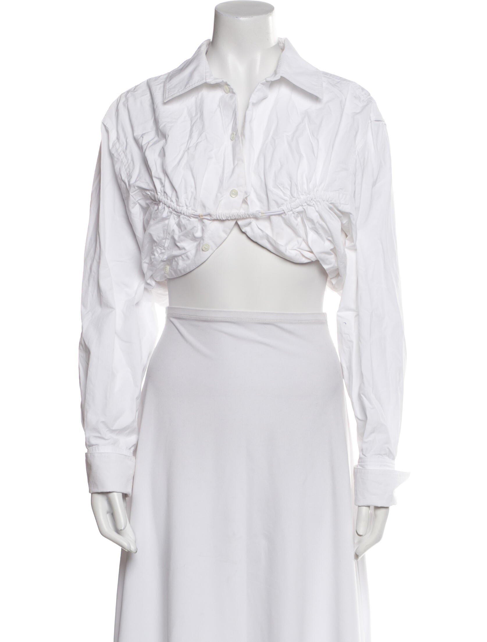 Jacquemus Long Sleeve Crop Top