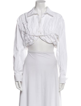 Jacquemus Long Sleeve Crop Top