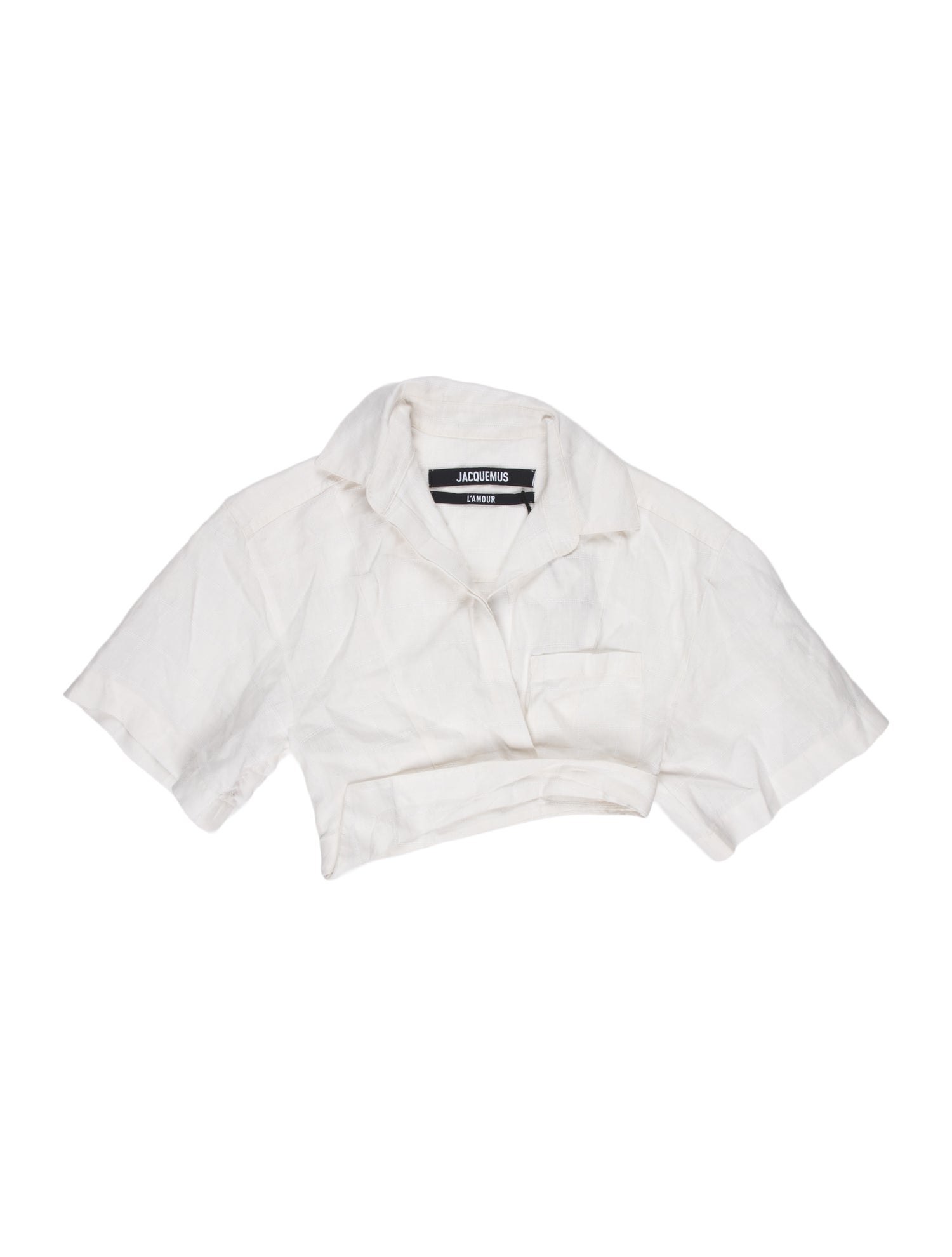 Jacquemus Linen Sleeveless Crop Top