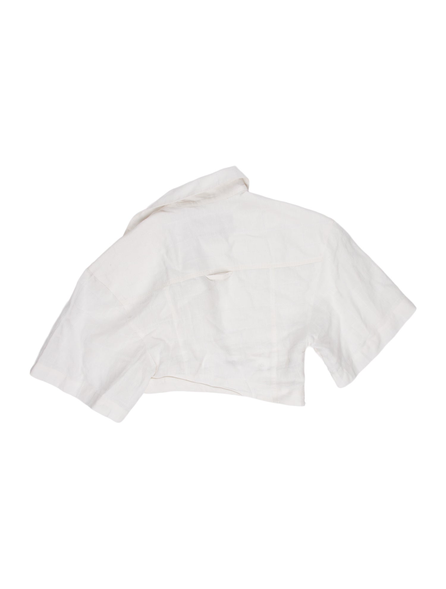 Jacquemus Linen Sleeveless Crop Top