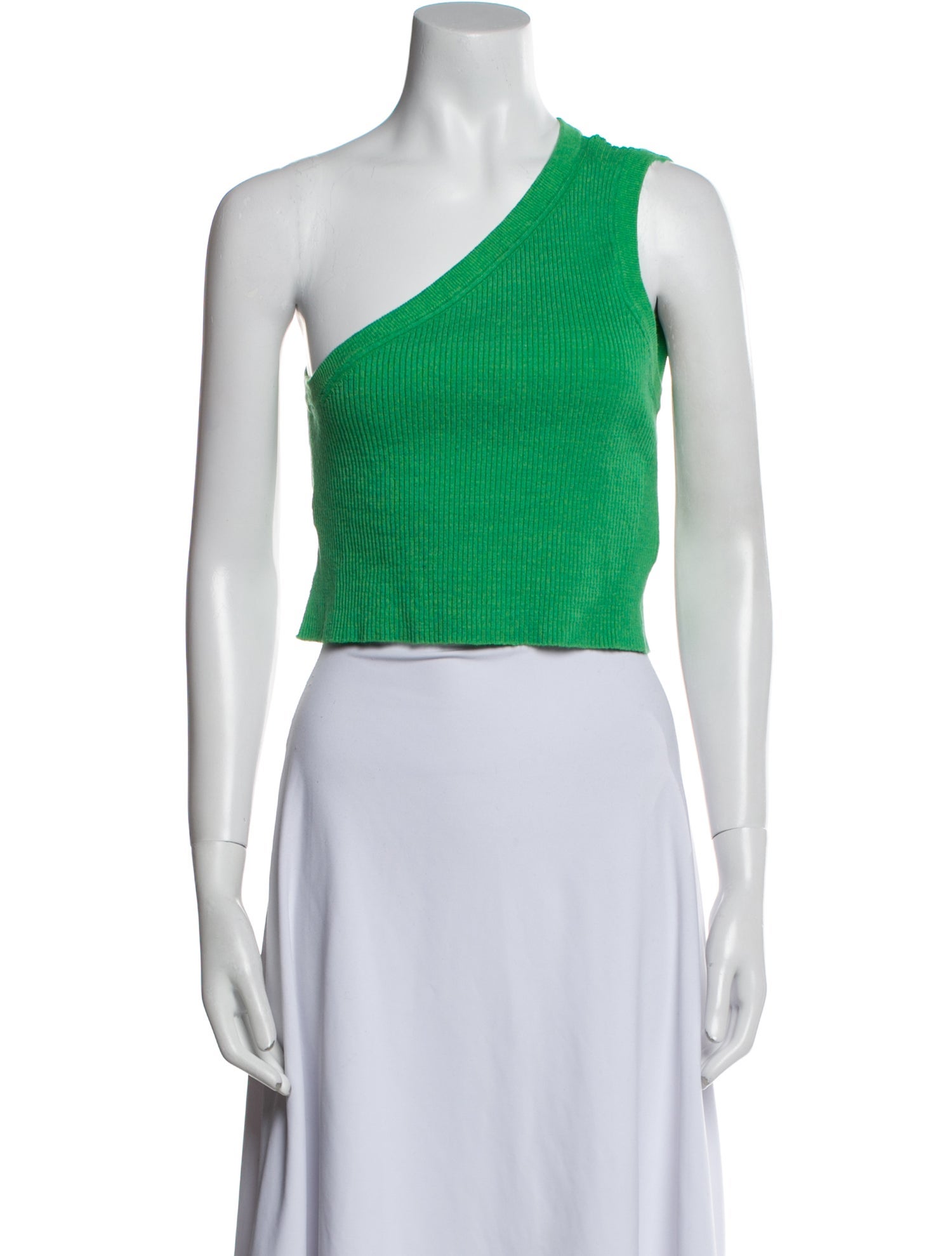 Jacquemus Linen One-Shoulder Crop Top