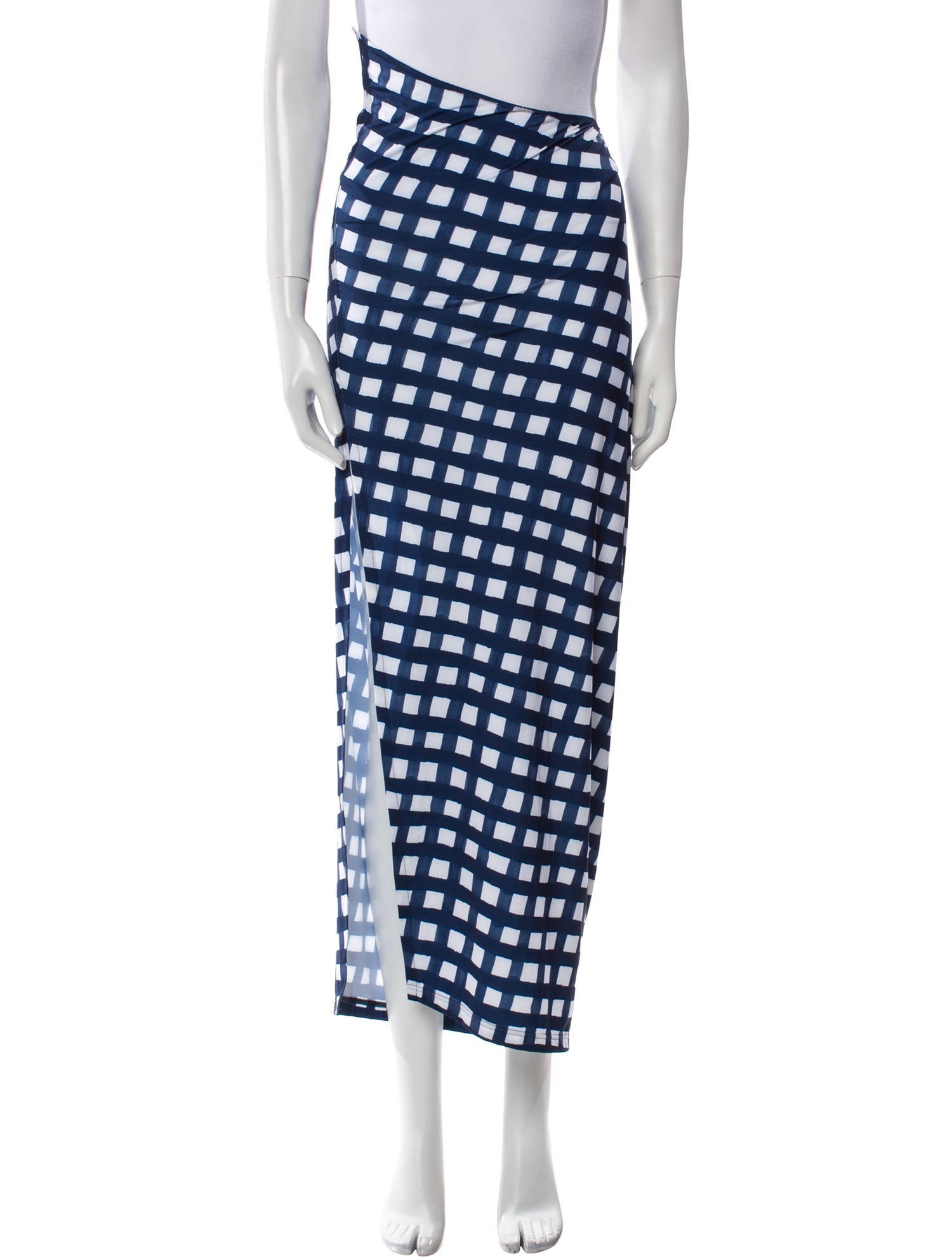 Jacquemus Plaid Print Midi Length Skirt