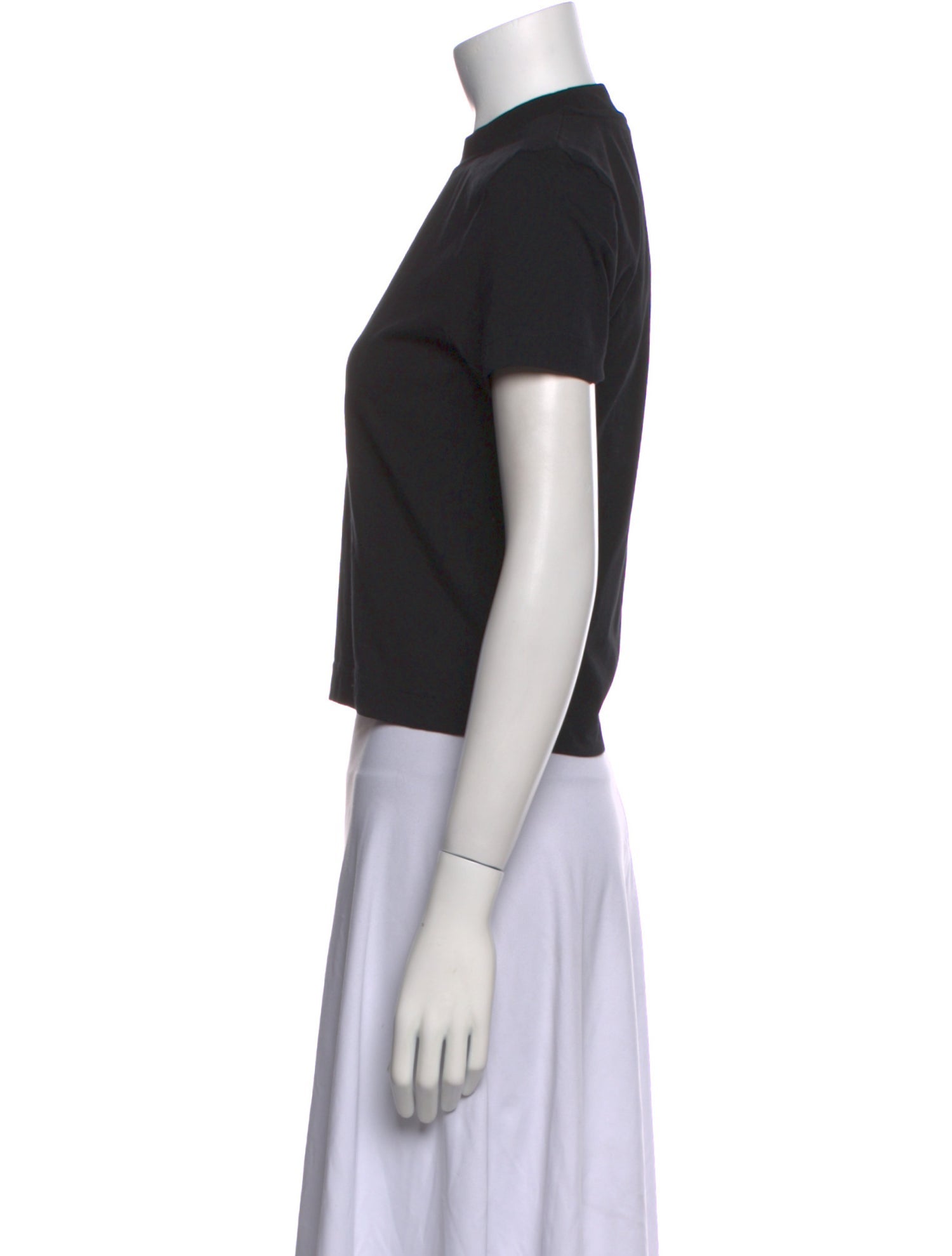 Jacquemus Mock Neck Short Sleeve Crop Top