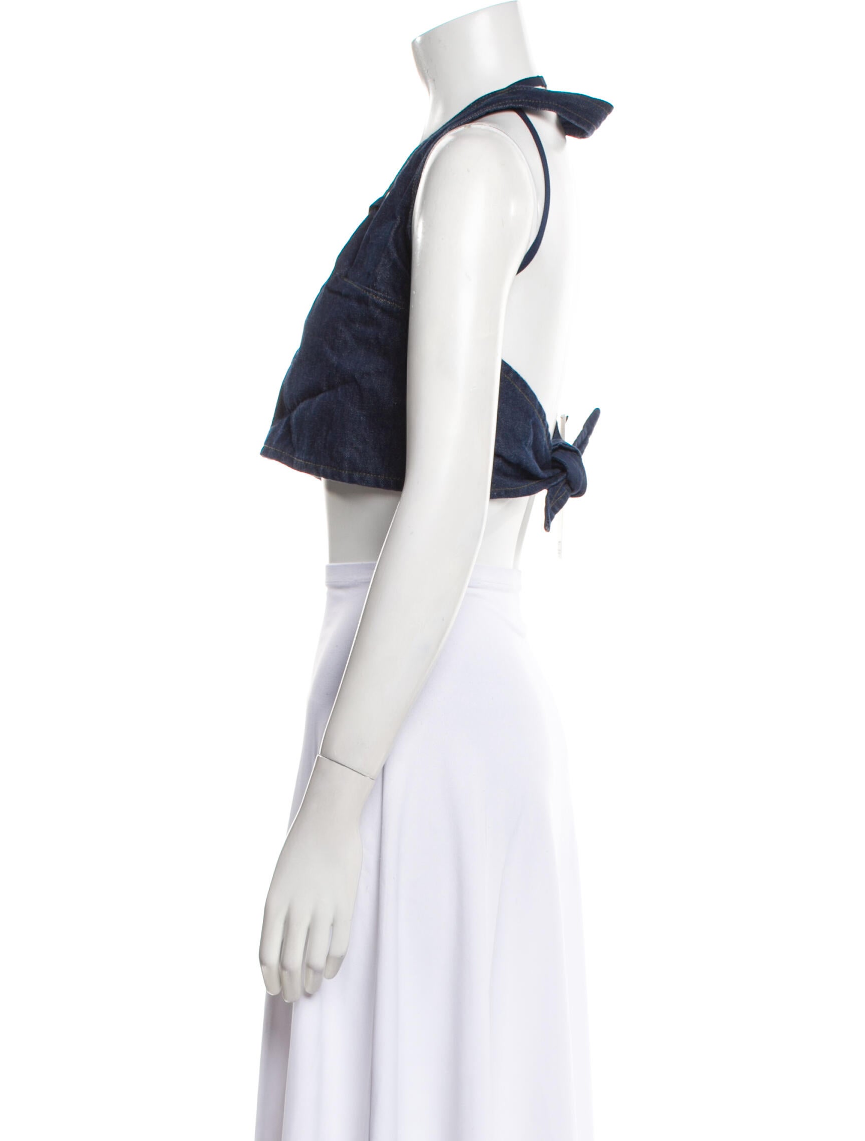 Jacquemus Halterneck Sleeveless Crop Top