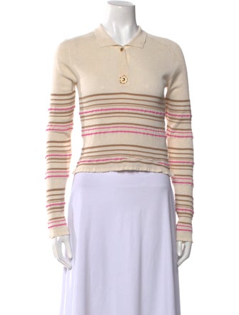 Jacquemus Striped Long Sleeve Polo