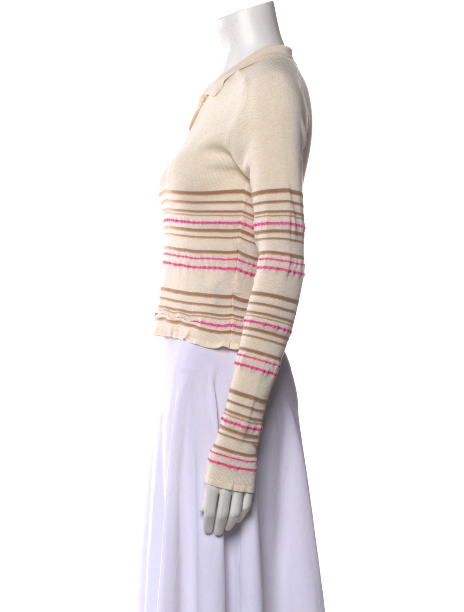 Jacquemus Striped Long Sleeve Polo