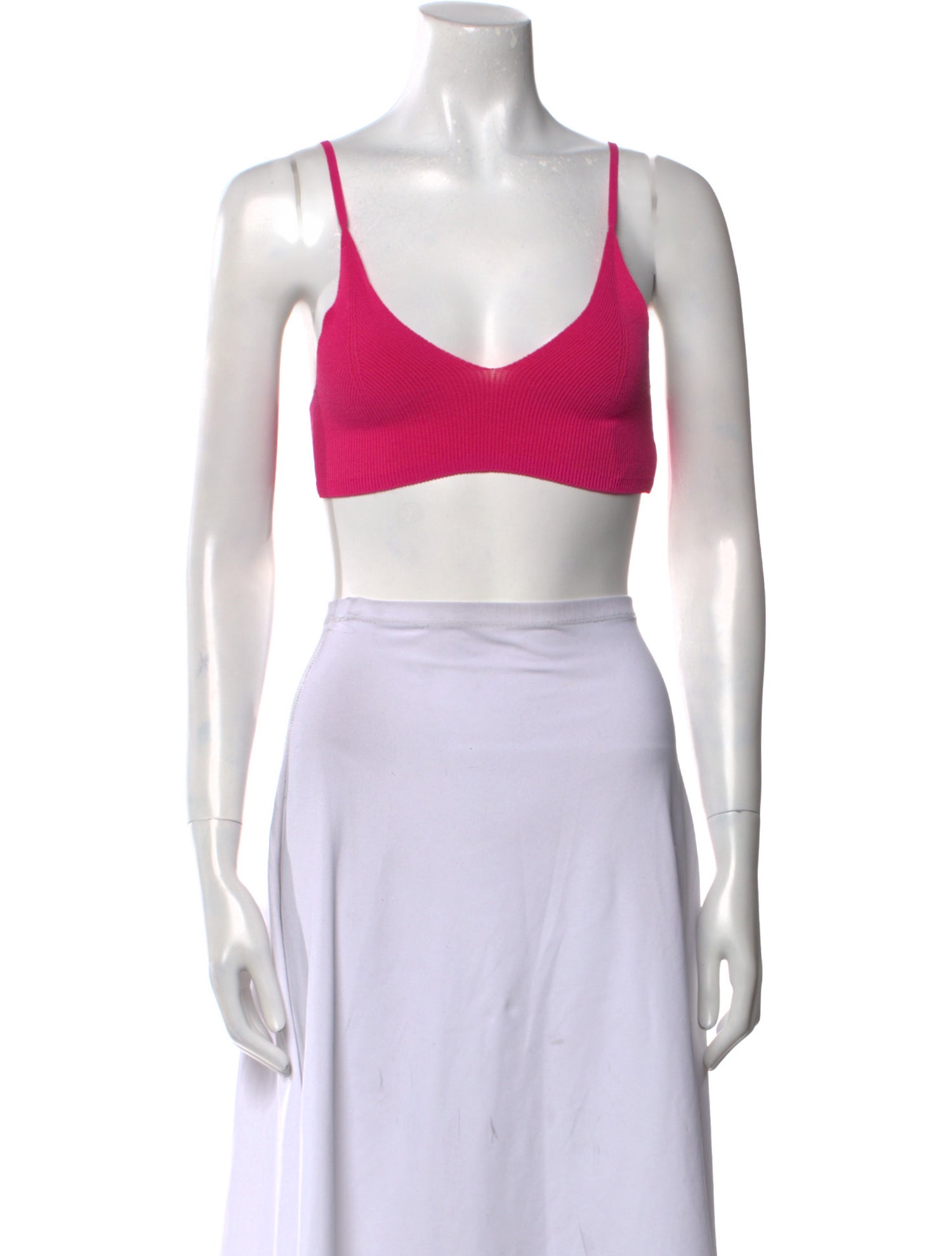 Jacquemus V-Neck Sleeveless Crop Top