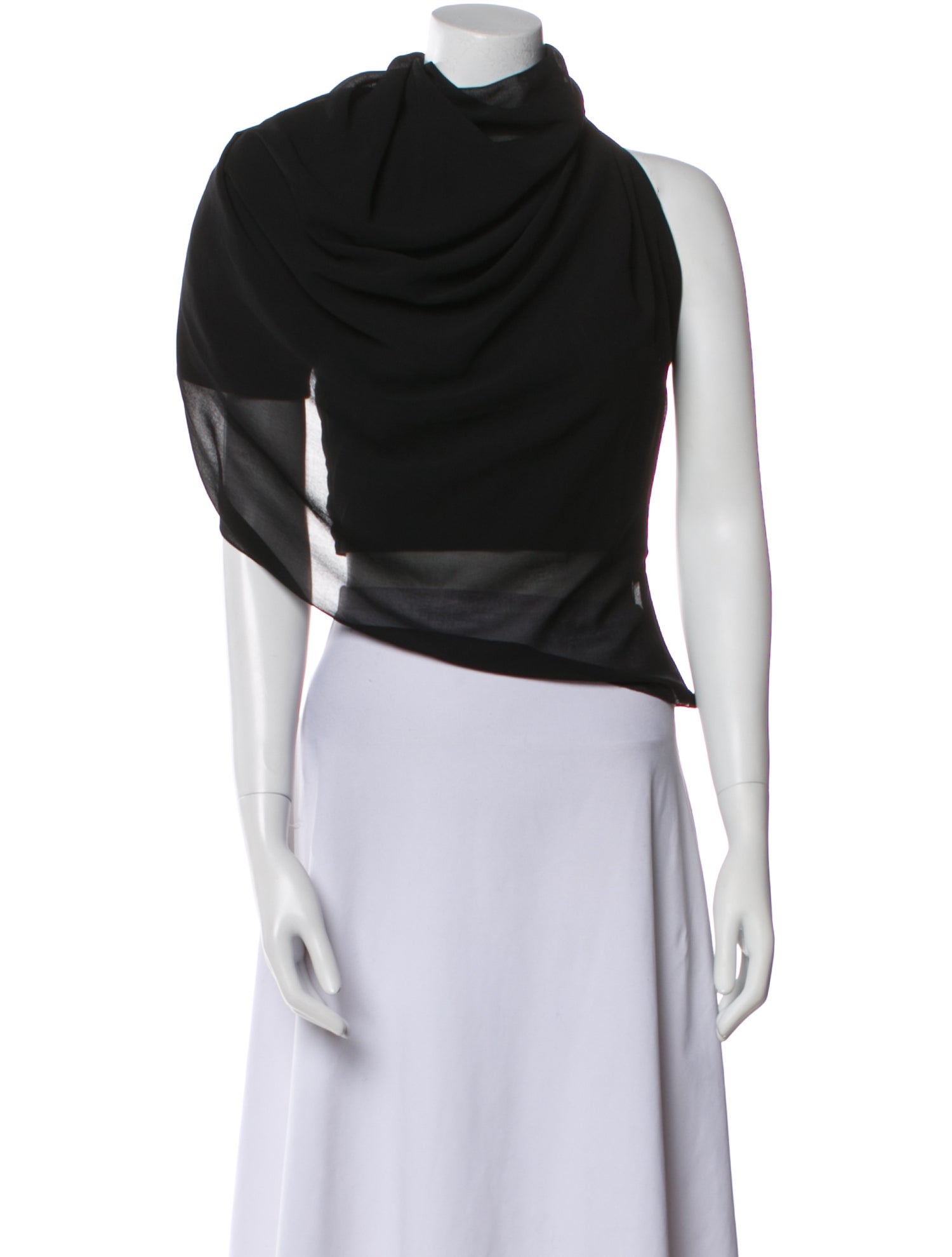 Jacquemus Pablo one-shoulder top Cowl Neck Crop Top