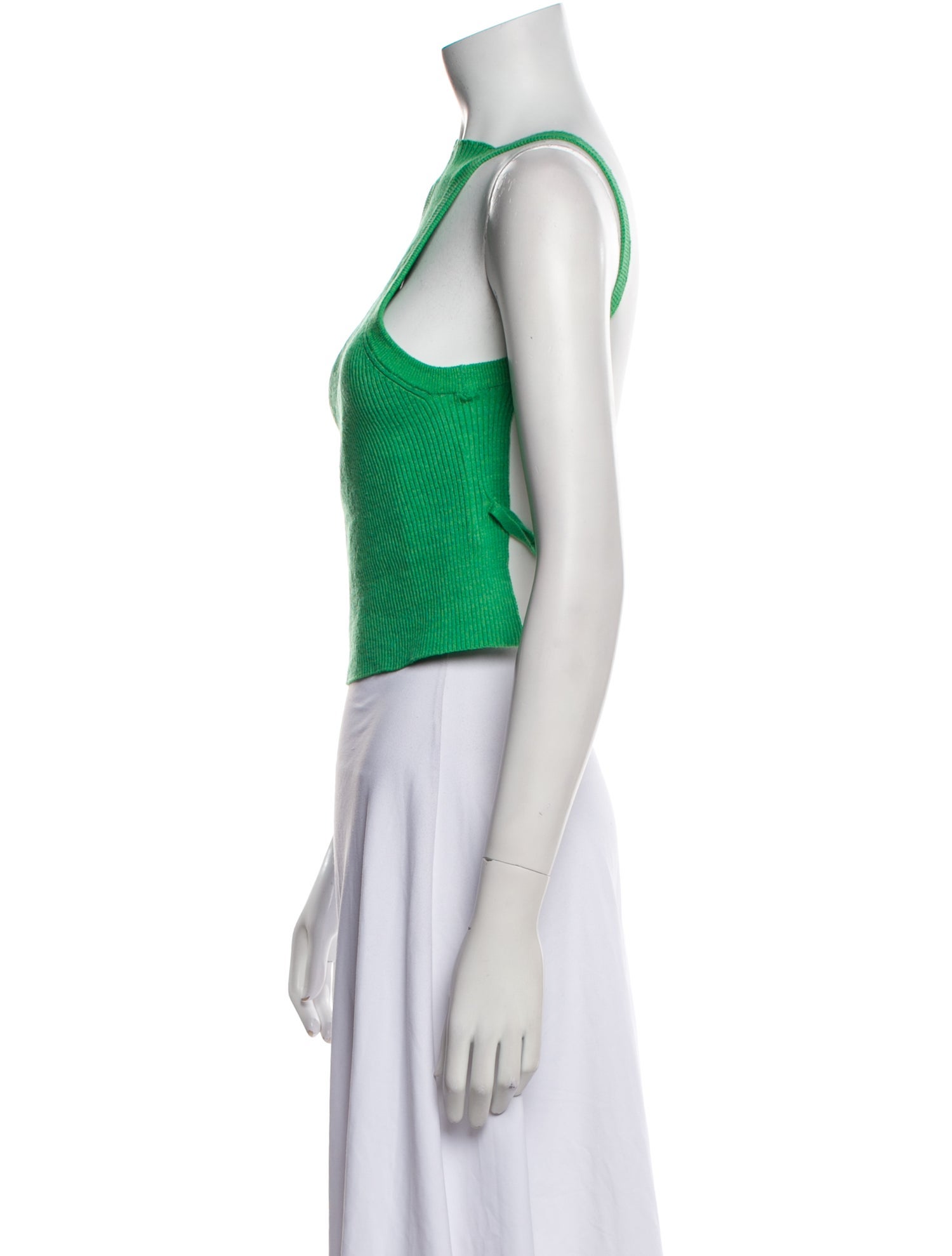 Jacquemus Linen Striped Crop Top