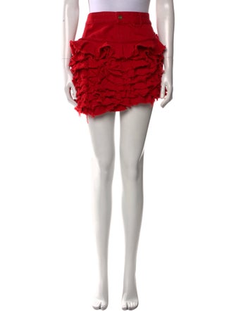 Jacquemus Raw-Edge Trim Mini Skirt