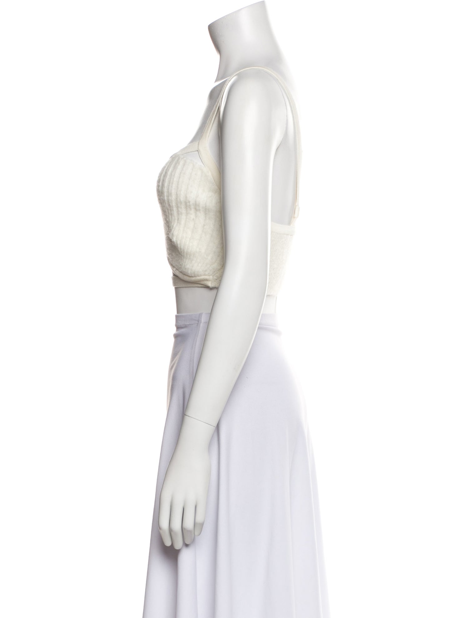 Jacquemus Square Neckline Sleeveless Crop Top