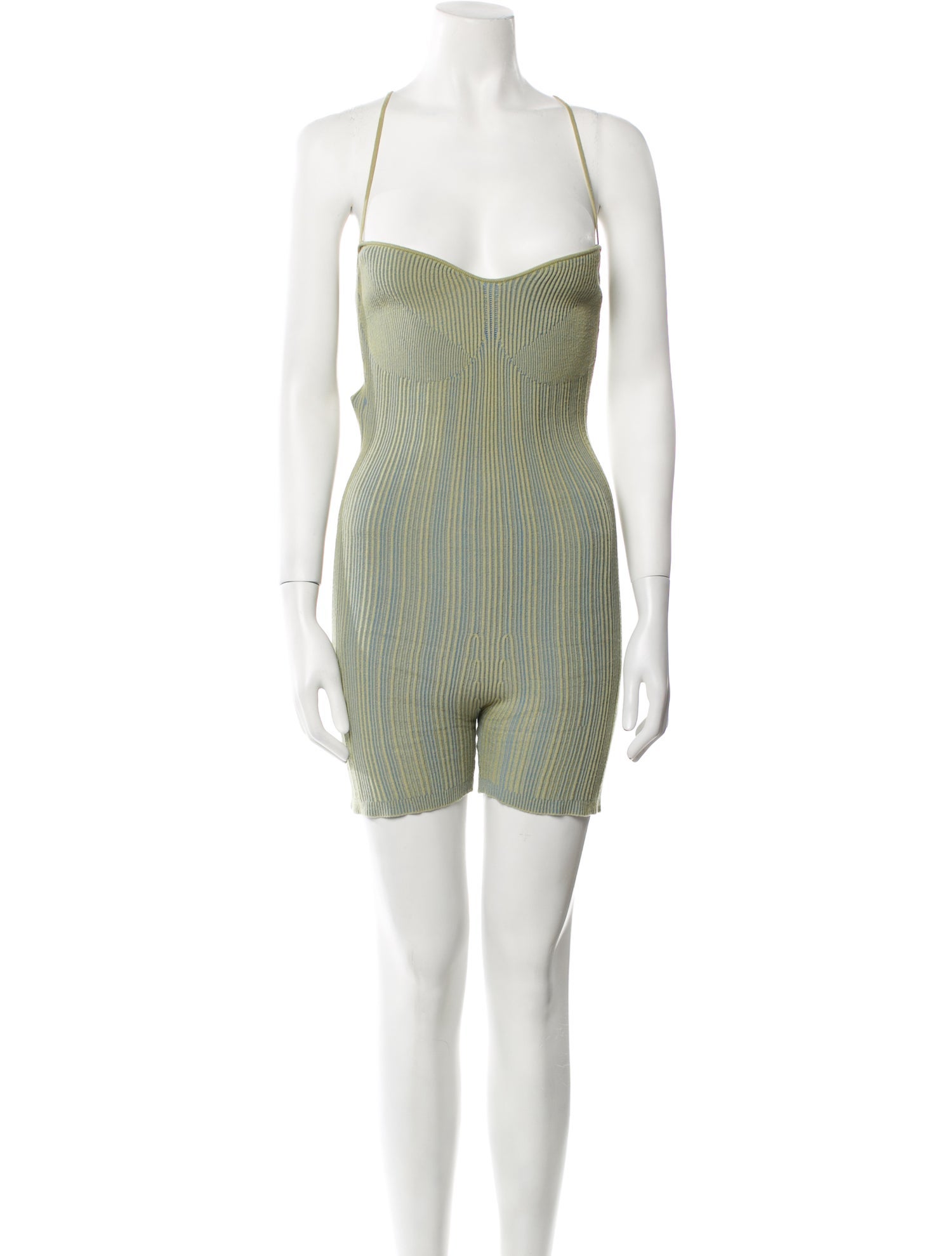 Jacquemus Striped V-Neck Romper