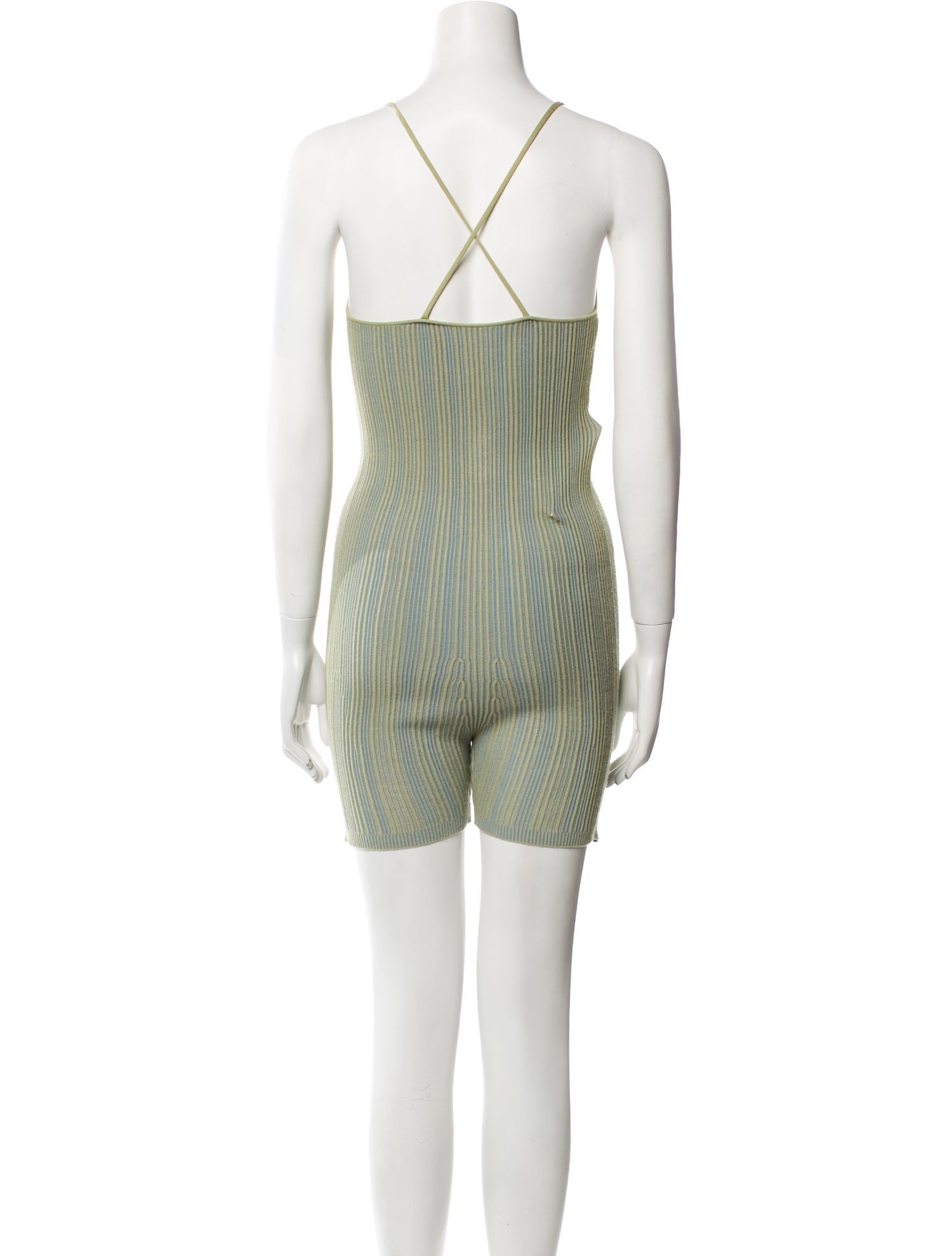 Jacquemus Striped V-Neck Romper