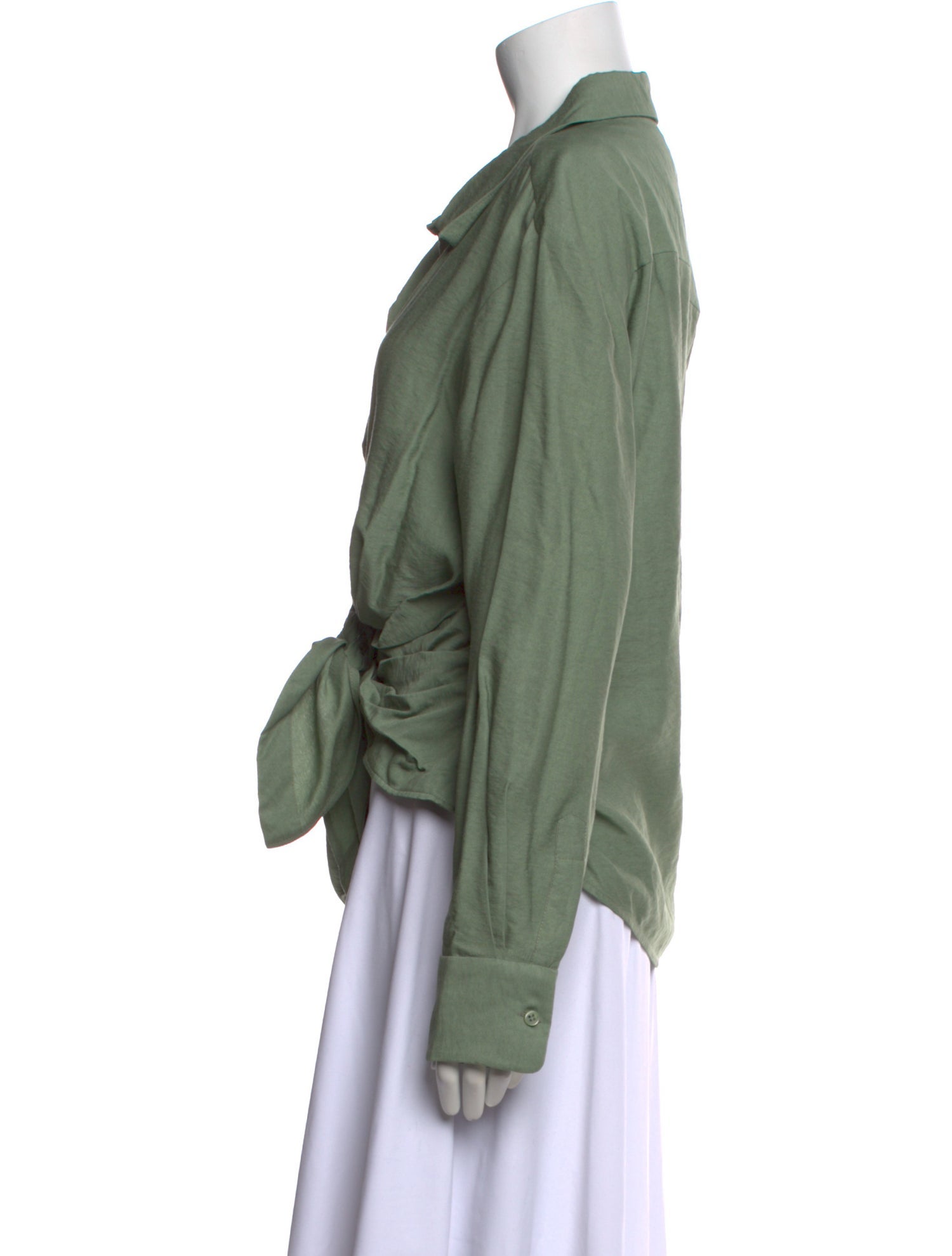 Jacquemus V-Neck Long Sleeve Blouse