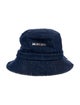 Jacquemus Blue cotton Jacquemus Bucket Hat with bow embellishment. Designer size 58