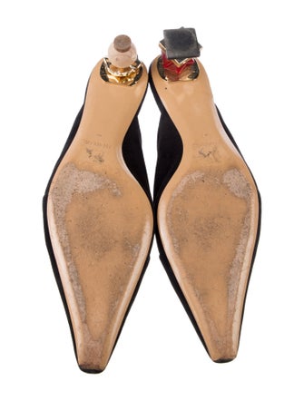 Jacquemus Suede Colorblock Pattern Mules